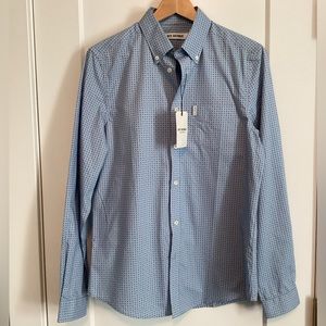 Ben Sherman LS Classic Geo Shirt, size small, sky blue